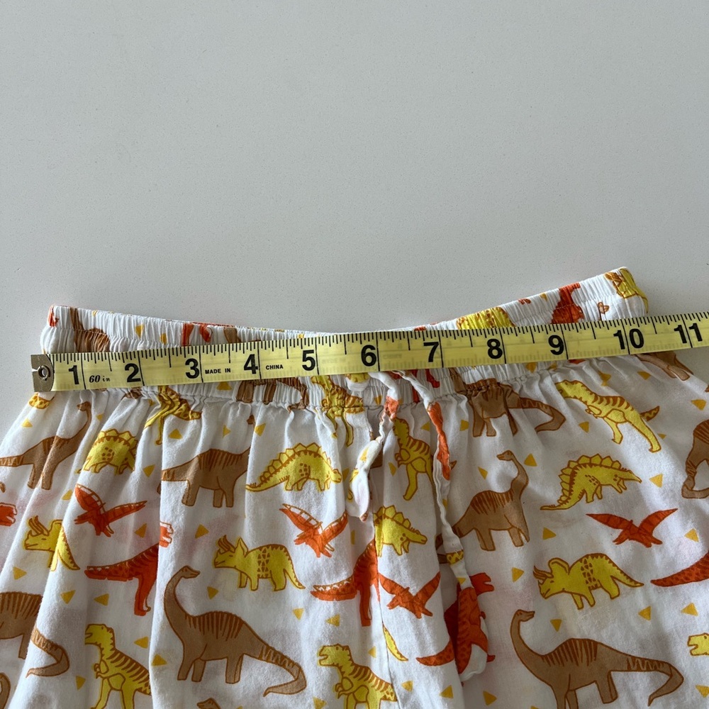 Dino Print Cotton Pajama Set Size: 6 - Picture 6 of 10
